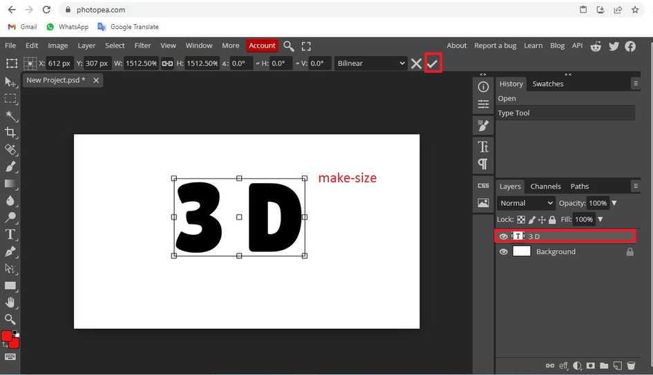 How To Do 3d Text In Photopea? - Aguidehub