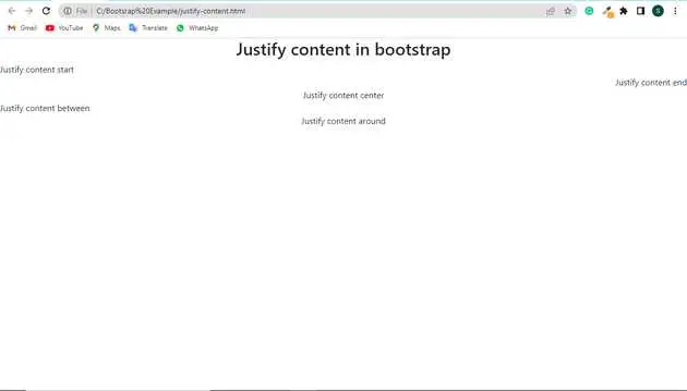 Bootstrap, Justidy, Content