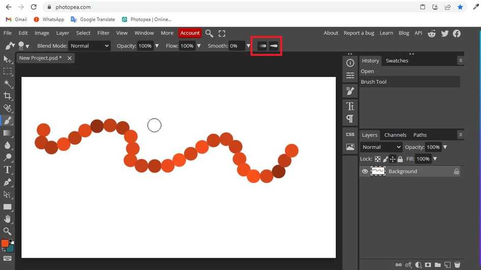 How to change brush color in photopea? - aGuideHub