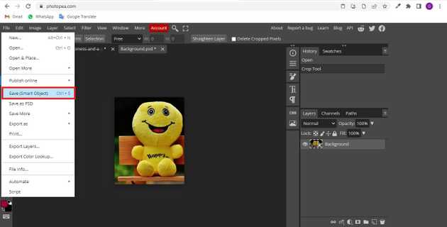 Photopea, save-smart-object