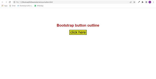 Bootstrap, Button, Outline