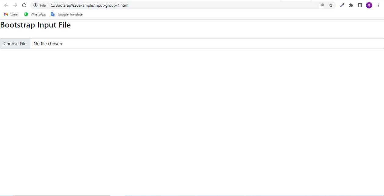 Bootstrap 5 Input File Example - AGuideHub