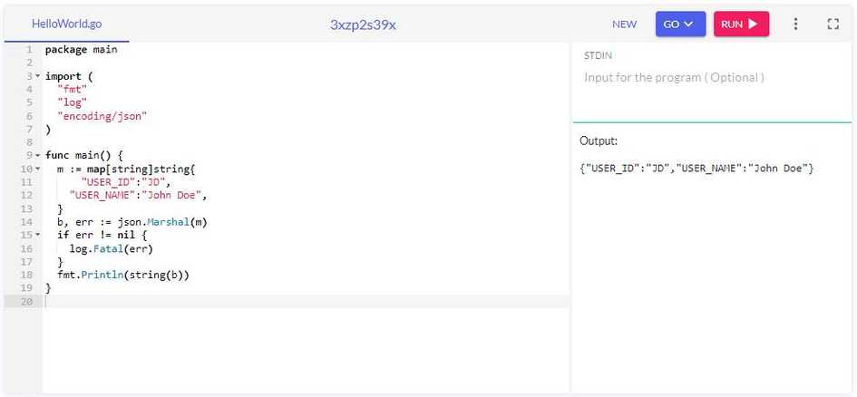 Golang Convert Map String Interface To Byte