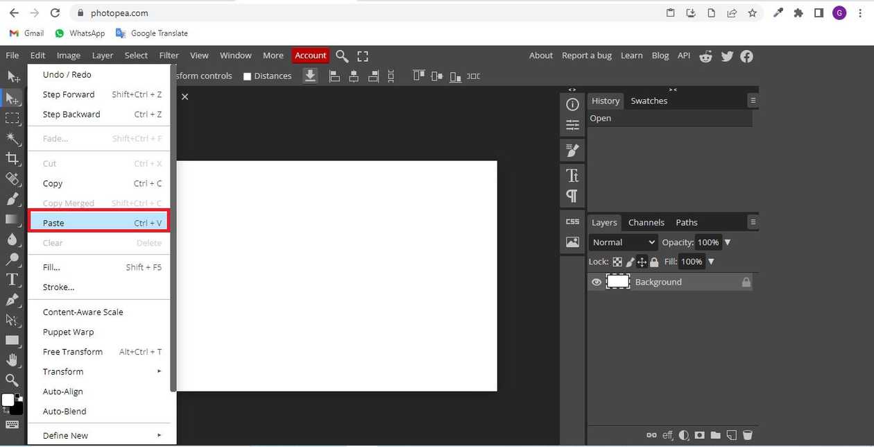 How To Copy And Paste The Image In Photopea AGuideHub   Paste 