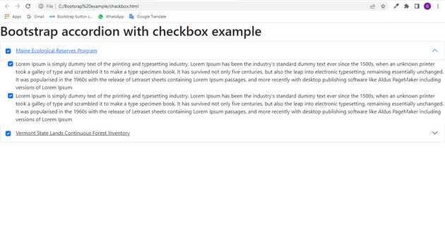 Bootstrap, Accordion, With, Checkbox