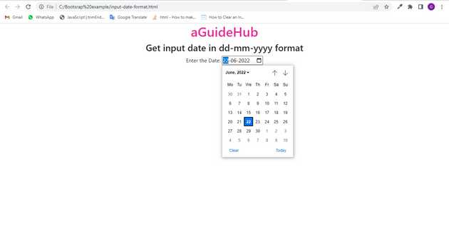 Bootstrap, Date, Format