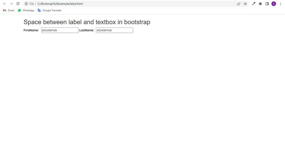 how-to-give-space-between-label-and-textbox-in-bootstrap-aguidehub