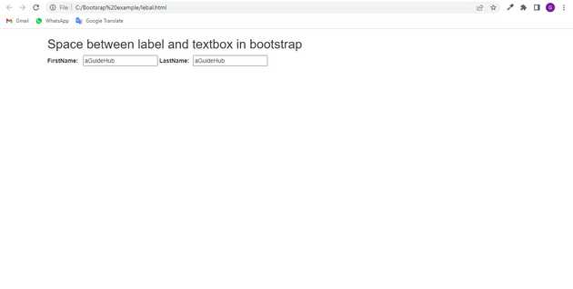 Bootstrap, Label, Textbox