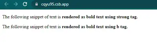 html, bold text