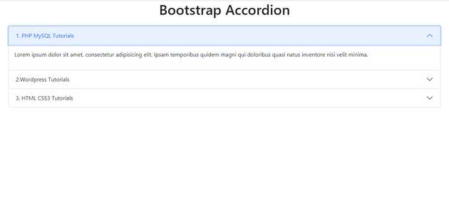Bootstrap, Bootstrap, Accordion