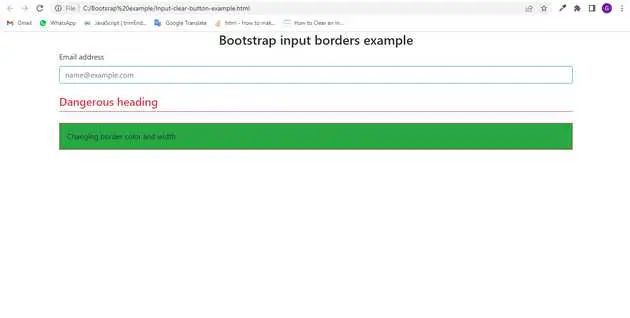Bootstrap, Input, Border