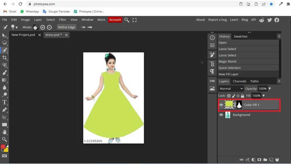 how-to-change-dress-color-in-photopea-aguidehub