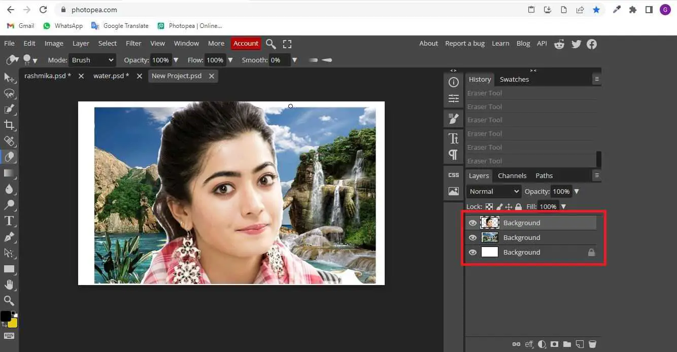 How to change eraser size in photopea? - aGuideHub