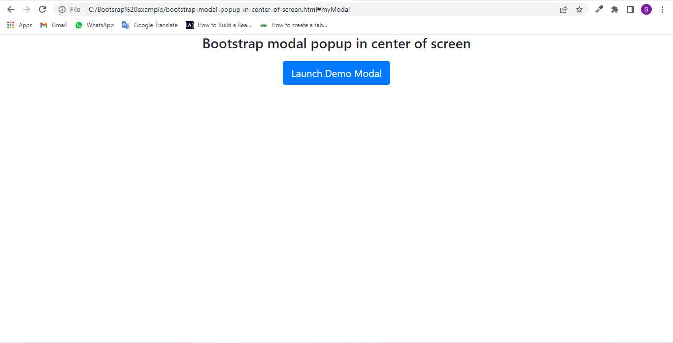 How To Show Bootstrap Modal Popup In Center Of Screen Aguidehub