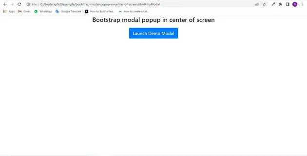 Bootstrap, modal, center, screen