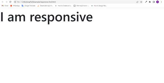 Bootstrap, Font, Responsive