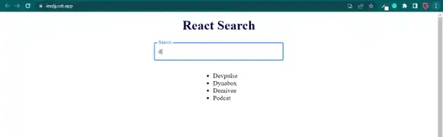 React, search-bar