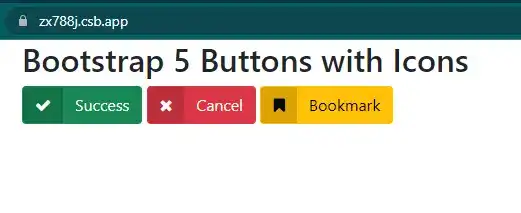 Bootstrap, button, icon