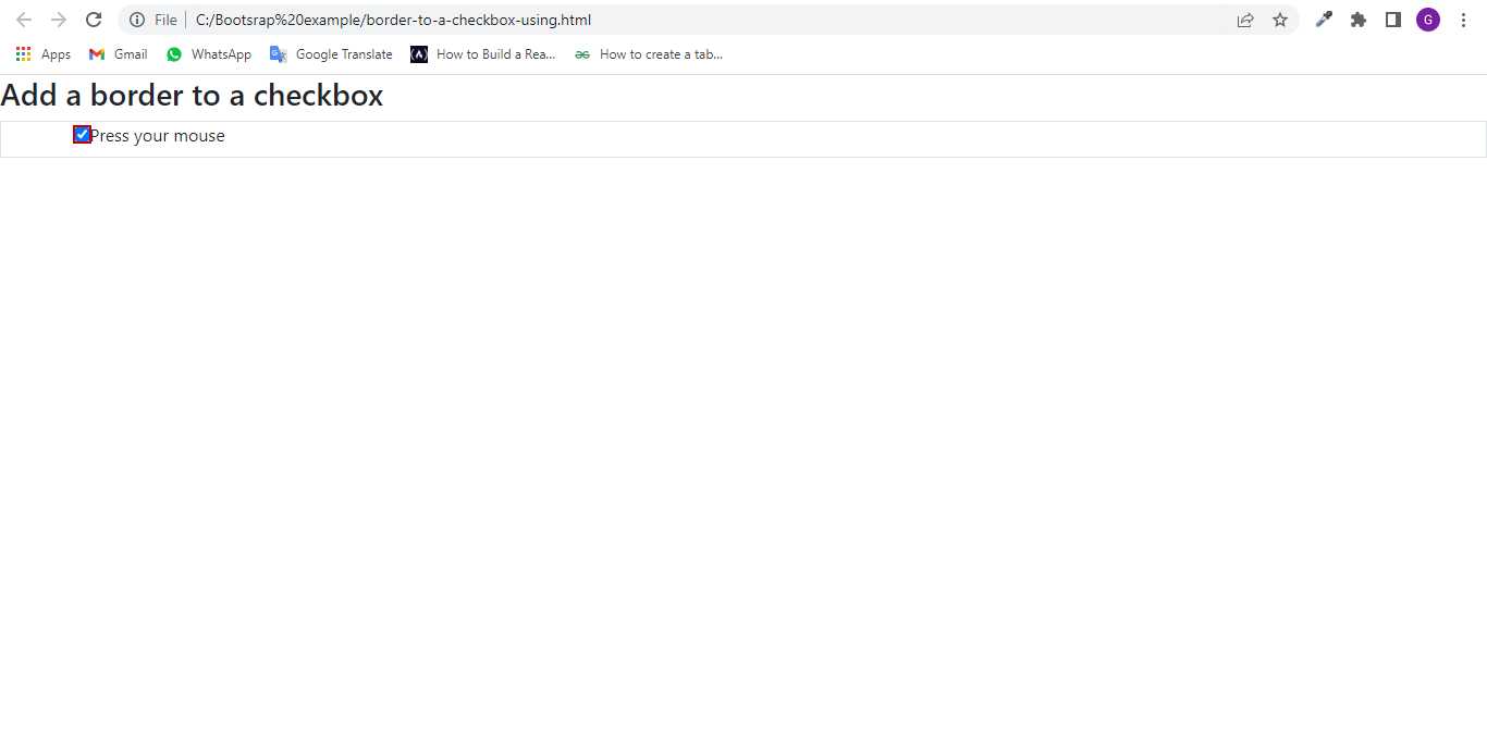 How To Add A Border To A Checkbox Using Css AGuideHub