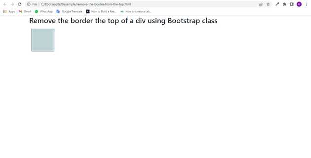 Bootstrap, Remove, Border, Top